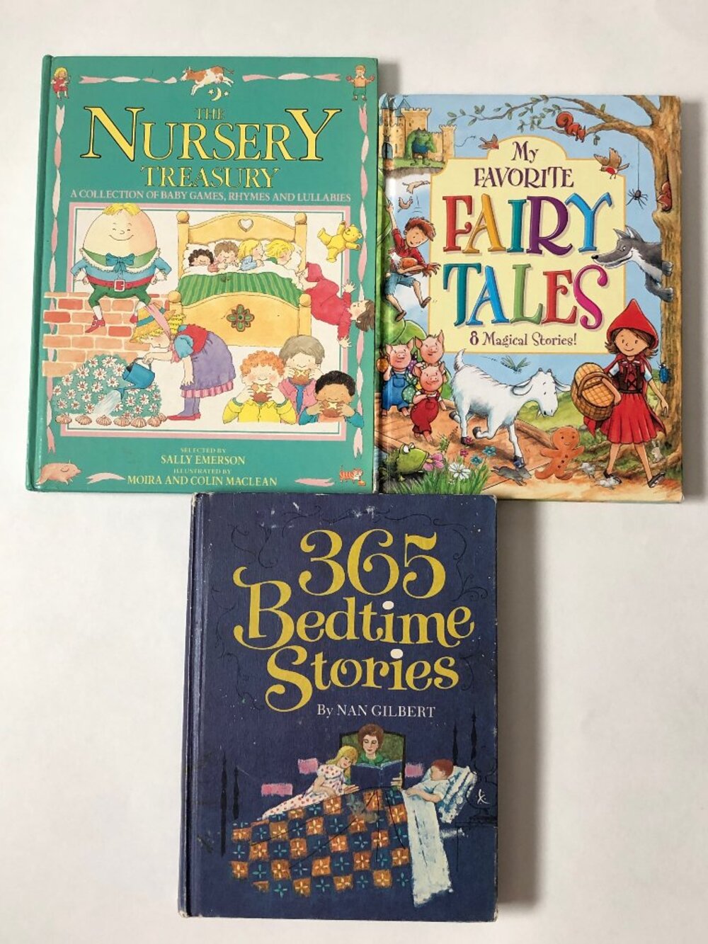 Lot Of 3 Nursery Treasury & 365 Bedtime Stories & Fairy Tales